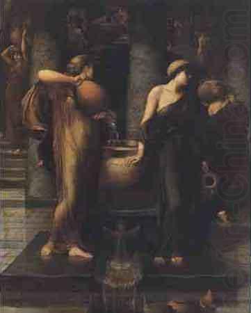 John Ruskin,HRWS The daughters of king Danaus pour water into a bottomless vessel china oil painting image